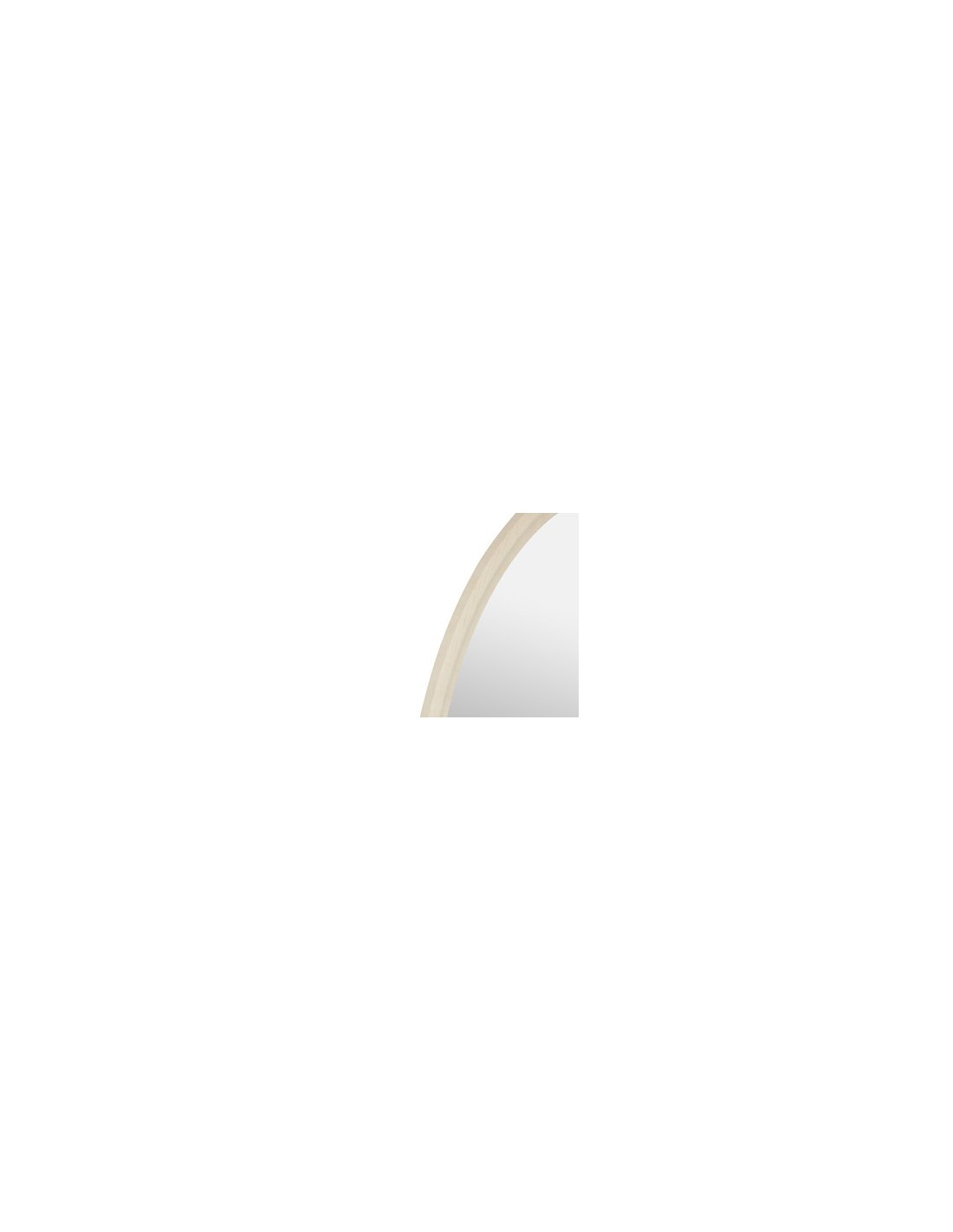 Specchio ad arco Calypso, L. 65,8 cm, P. 1,6 cm, A. 95,8 cm, plastica grigia