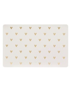 Tovaglietta tè floreale, 45x30 cm, colori assortiti, fantasia cuori, lavabile, flessibile in PU