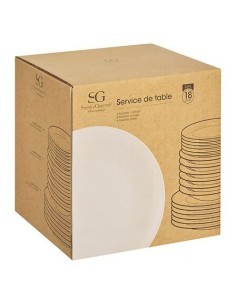 Set di stoviglie 18 pezzi Colorama bianco