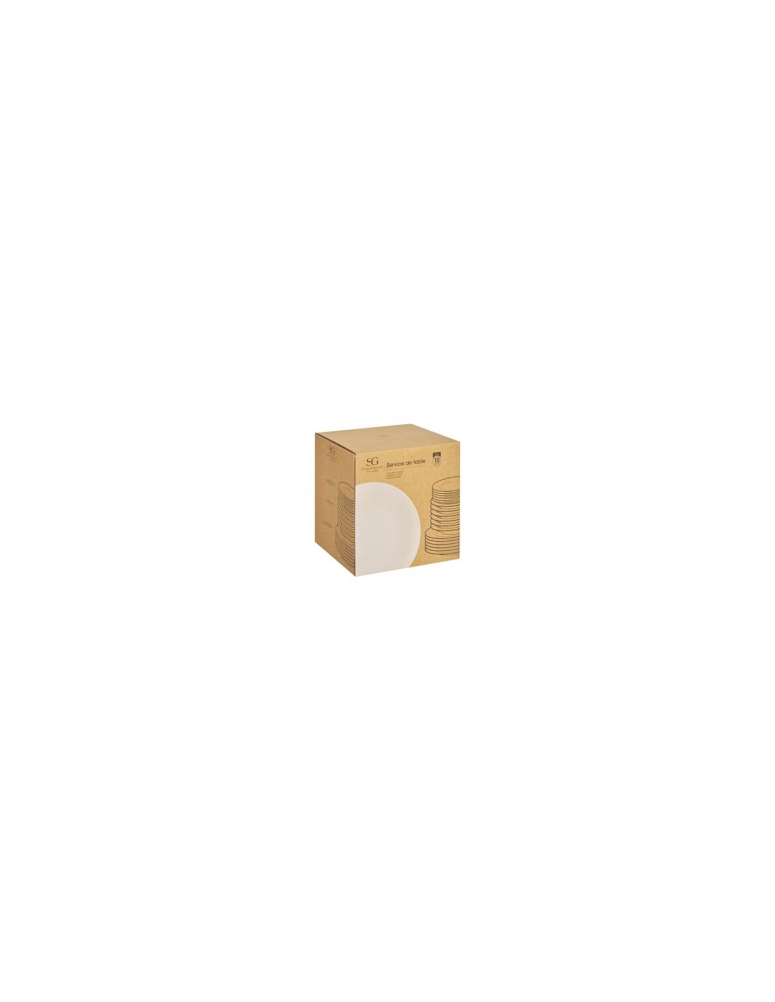 Set di stoviglie 18 pezzi Colorama bianco