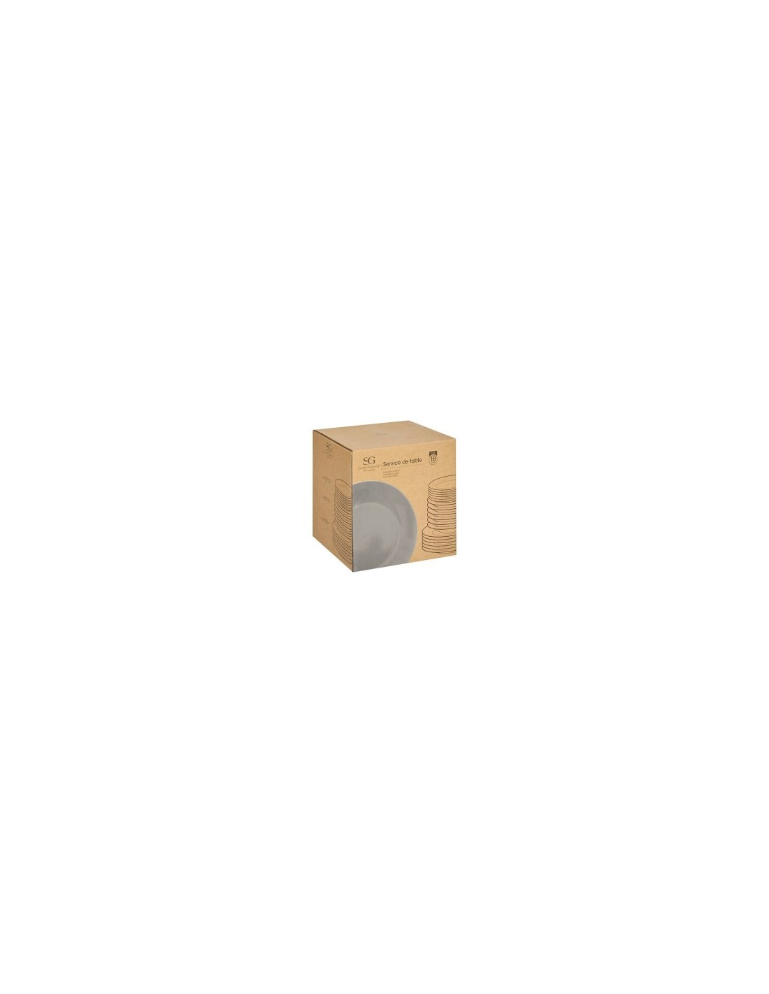Set di stoviglie 18 pezzi Colorama grigio