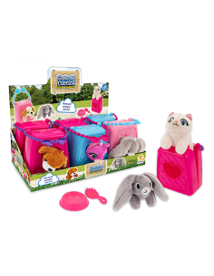 ISOLA DEI CUCCIOLI - MORBIDI PELUCHE DI ANIMALI ASSORTITI CON TRASPORTINO