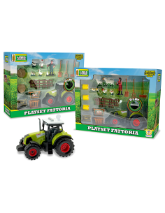 LINEA VERDE - PLAYSET FATTORIA 19PZ CON TRATTORE 2 MODELLI ASSORTITO GIOCO RAGAZZI