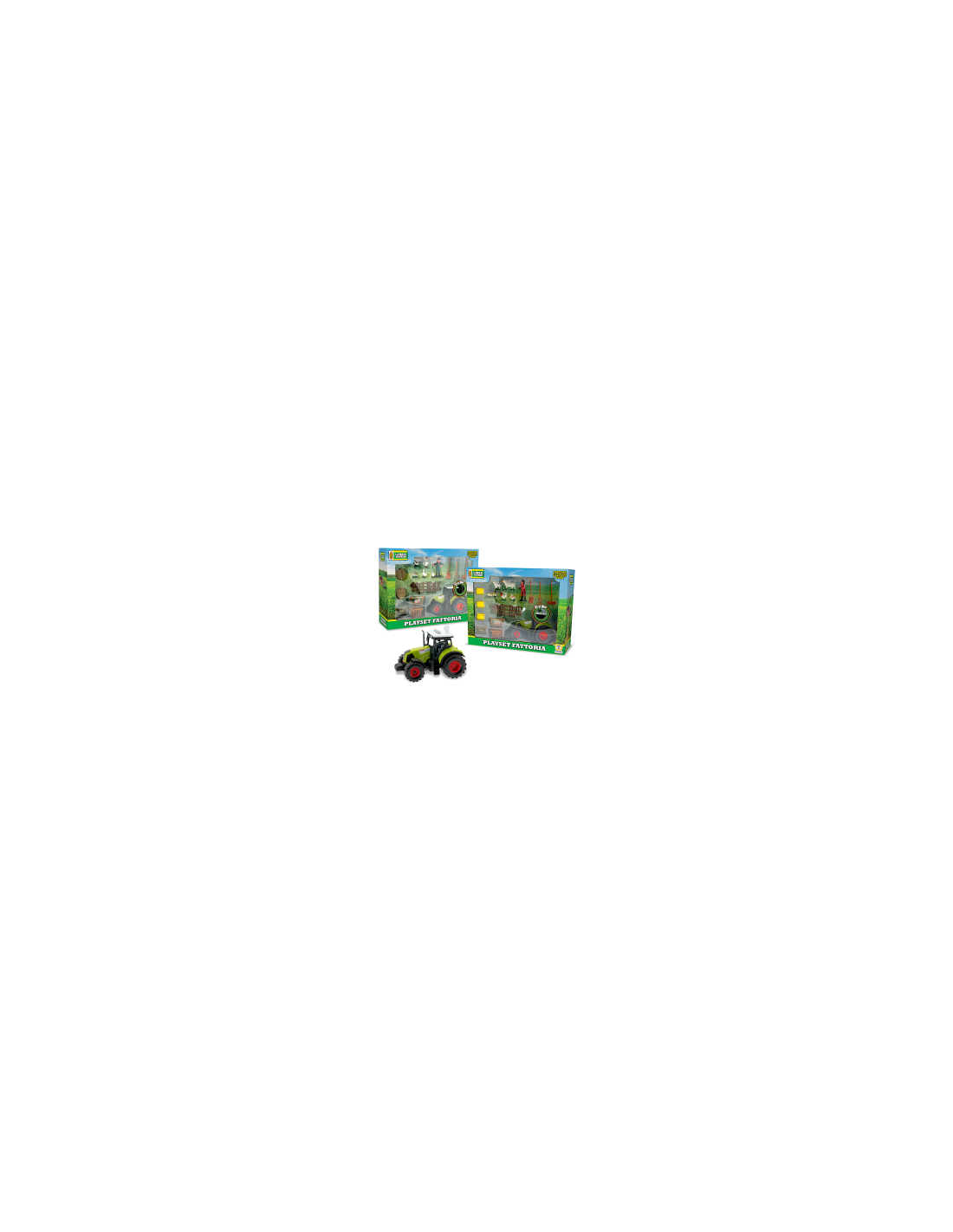 LINEA VERDE - PLAYSET FATTORIA 19PZ CON TRATTORE 2 MODELLI ASSORTITO GIOCO RAGAZZI