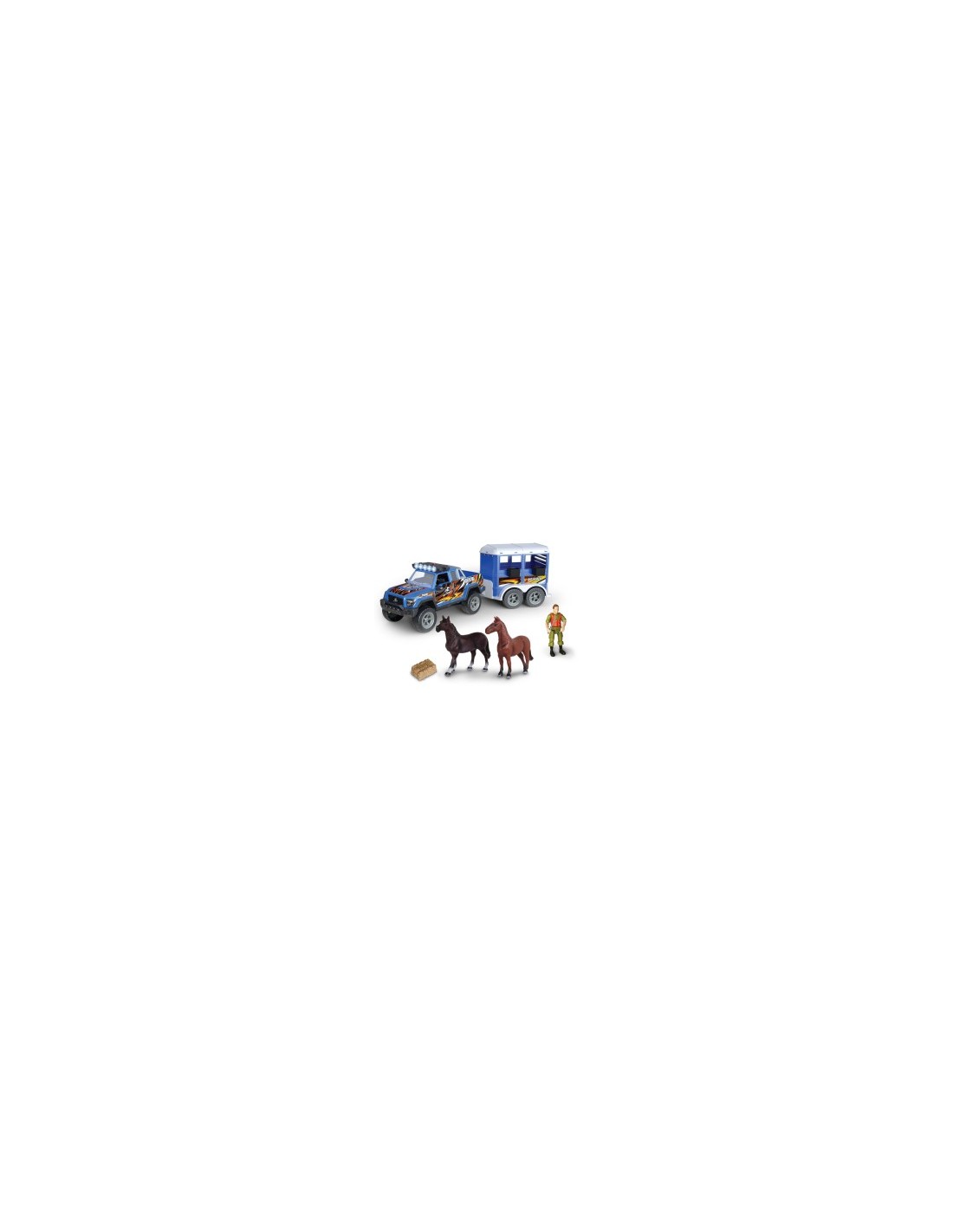 PLAY CITY - PLAYSET TRASPORTO CAVALLI LUCI E SUONI, GIOCO PER BAMBINI, VEICOLO CON ACCESSORI