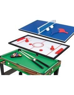 TAVOLO DA GIOCO 4 IN 1 CALCETTO PINGPONG  BILIARDO E HOCKEY CM 96X86X68