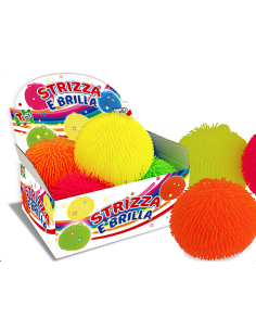TEO'S - PALLA STRIZZA E BRILLA 20CM COLORE ASSORTITO CON LUCE