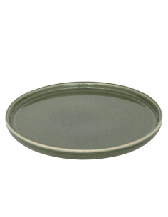 Piatto da Dessert Terre Inconnue, Ø 21 cm, Verde Kaki, Faience, Stile Naturale