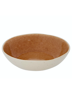 Piatto Fondo Wonja, Ø 19 cm, Ocra, Faience, Collezione Wonja, Stile Naturale