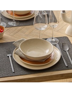Piatto Fondo Wonja, Ø 19 cm, Crema, Faience, Collezione Wonja, Stile Naturale