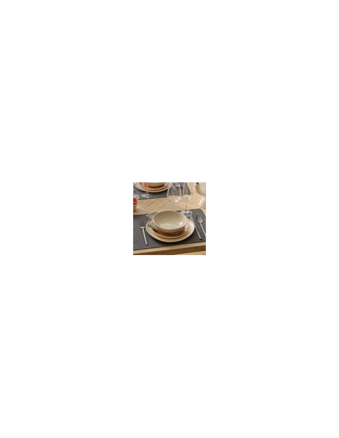 Piatto Fondo Wonja, Ø 19 cm, Crema, Faience, Collezione Wonja, Stile Naturale