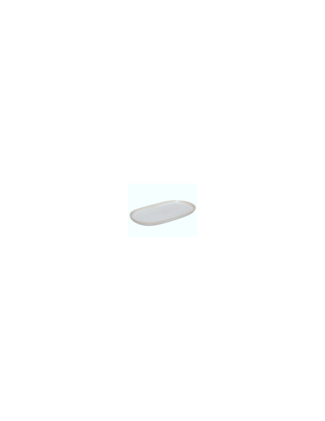Piatto Ceramica Beige, Terre Inconnue, 31 x 17,5 x 2,6 cm, Stoneware, Elegante
