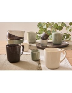 Piatto Ceramica Verde Kaki, Terre Inconnue, 31 x 17,5 x 2,6 cm, Stoneware, Elegante