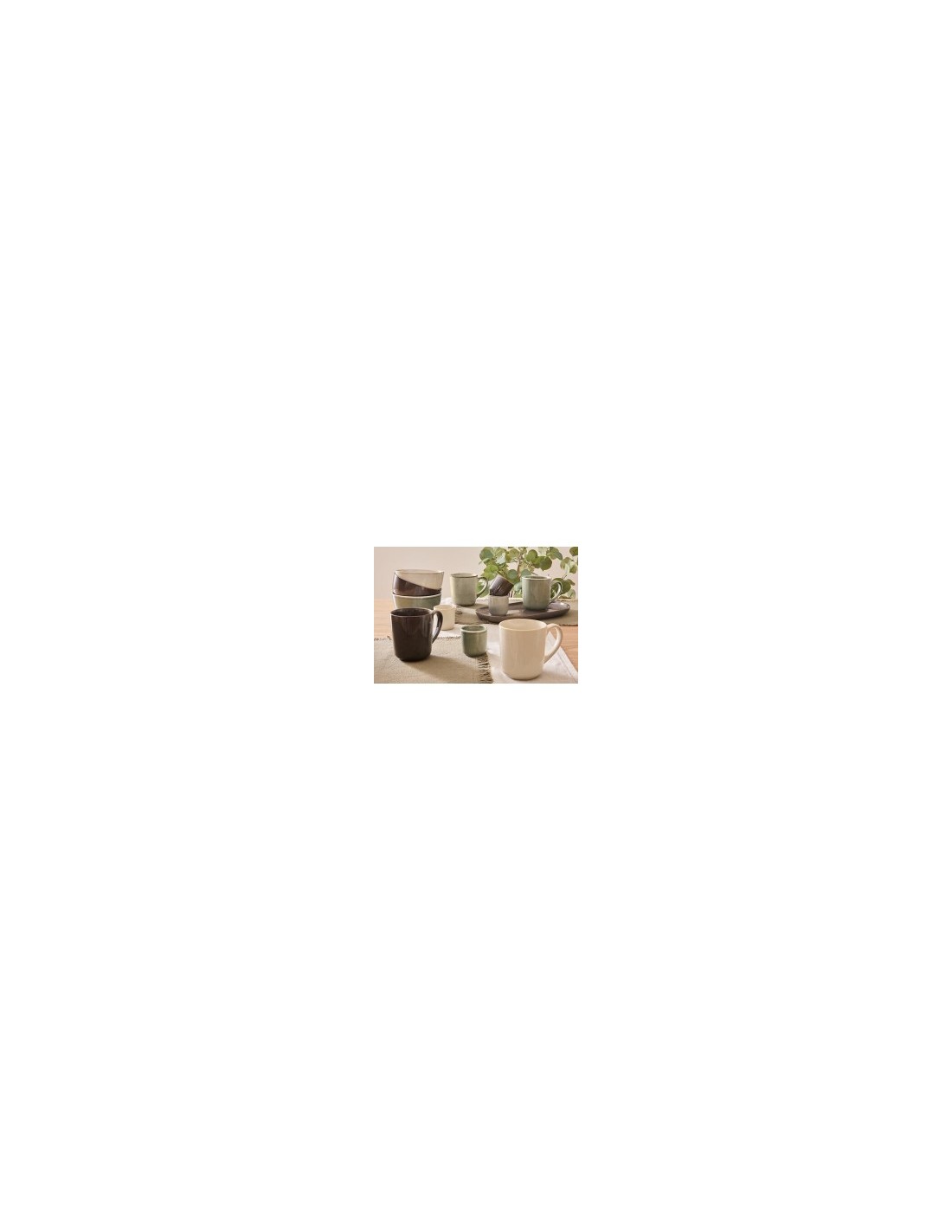 Piatto Ceramica Verde Kaki, Terre Inconnue, 31 x 17,5 x 2,6 cm, Stoneware, Elegante