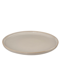 Piatto Piano Ceramica Beige Terre Inconnue, 27 cm, Faience, Elegante e Resistente