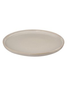 Piatto Piano Ceramica Beige Terre Inconnue, 27 cm, Faience, Elegante e Resistente