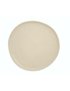 Piatto piano, Wonja, diametro 27 cm, crema, faience, 27 x 26,4 x 2,1 cm