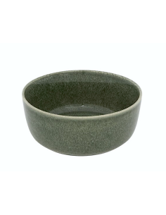 Coppetta, Terre Inconnue, diametro 15 cm, verde kaki, faience, altezza 6,3 cm