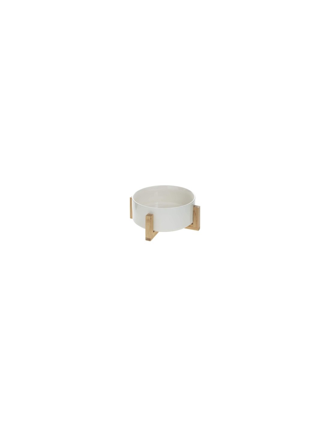 INSALATIERA IN CERAMICA CON BASE IN BAMBOO DIAMETRO 23 CM su TreG I...