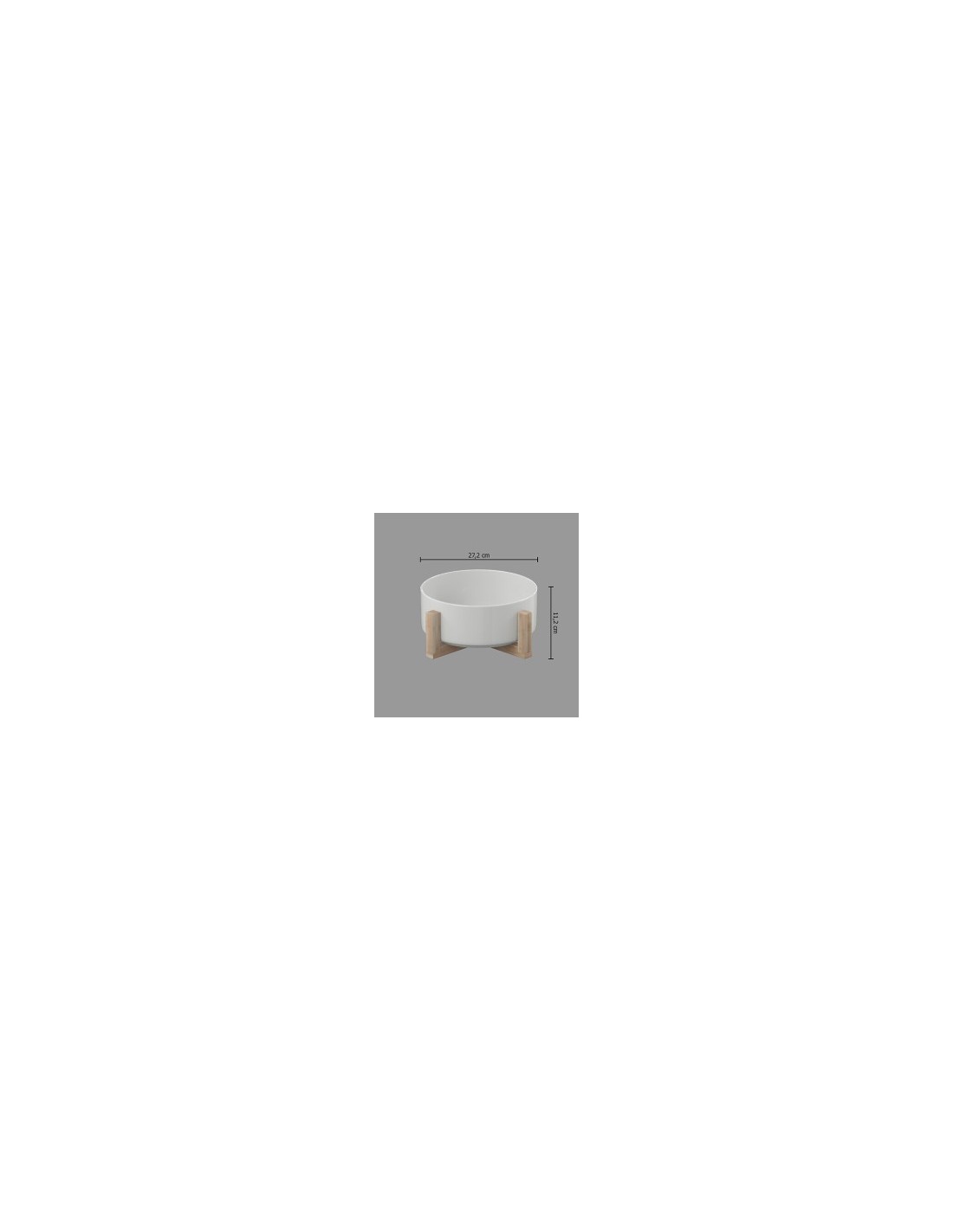 INSALATIERA IN CERAMICA CON BASE IN BAMBOO DIAMETRO 23 CM su TreG I...
