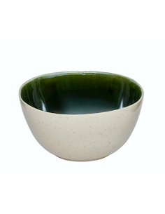 Insalatiera, Wonja, diametro 26 cm, verde, faience, 26,2 x 25 x 12,5 cm