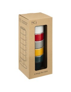 Supporto con 6 mug "Colorama" 26 cl 2