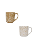 Tazza Leopardi 35 cl, faience assortita, 12 x 8,5 x 9 cm, bianco moka