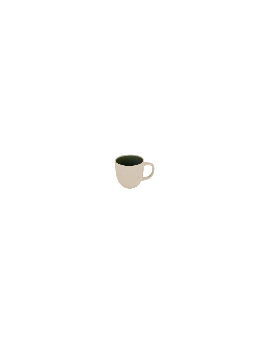 Tazza Wonja 44 cl, Faience verde, 13,7 x 10 x 10,2 cm, collezione Wonja