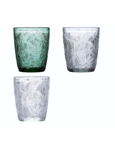 Bicchiere basso Leaf 30 cl vetro assortito in scatola palette