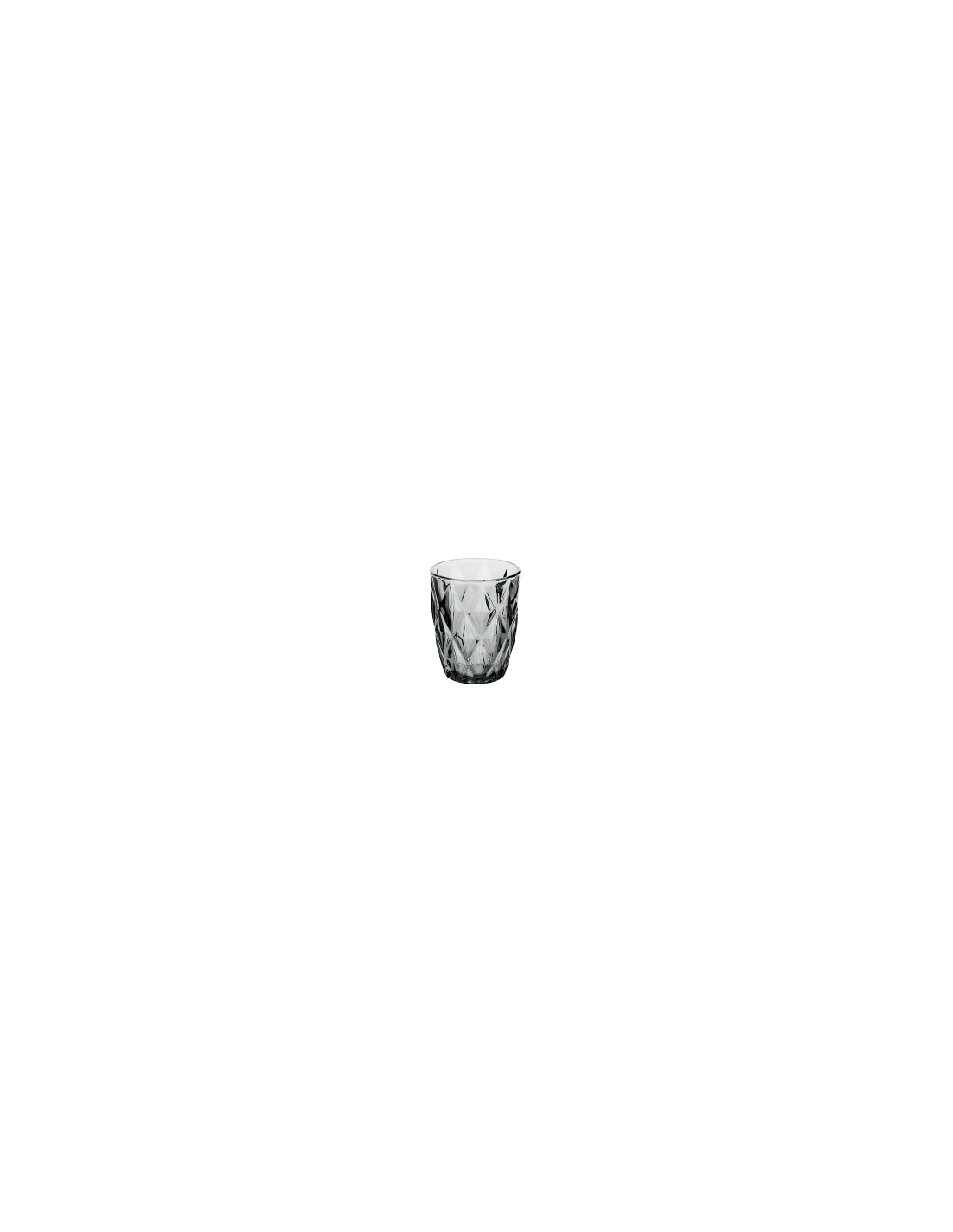 Bicchiere basso, Gob, 28 cl, vetro grigio, dimensioni 8,1x10 cm