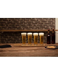Supporto con 4 bicchieri da birra Victor 27 cl