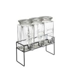 Dispenser moderno in legno 3 x 1,5 L Secret de Gourmet