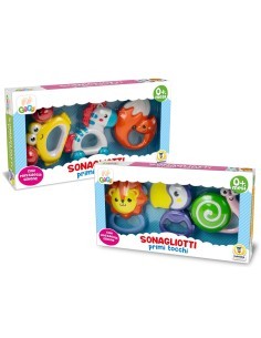 GOGO - SONAGLI CON MASSAGGIAGENGIVE2 MODELLI ASSORTITO PER NEONATI
