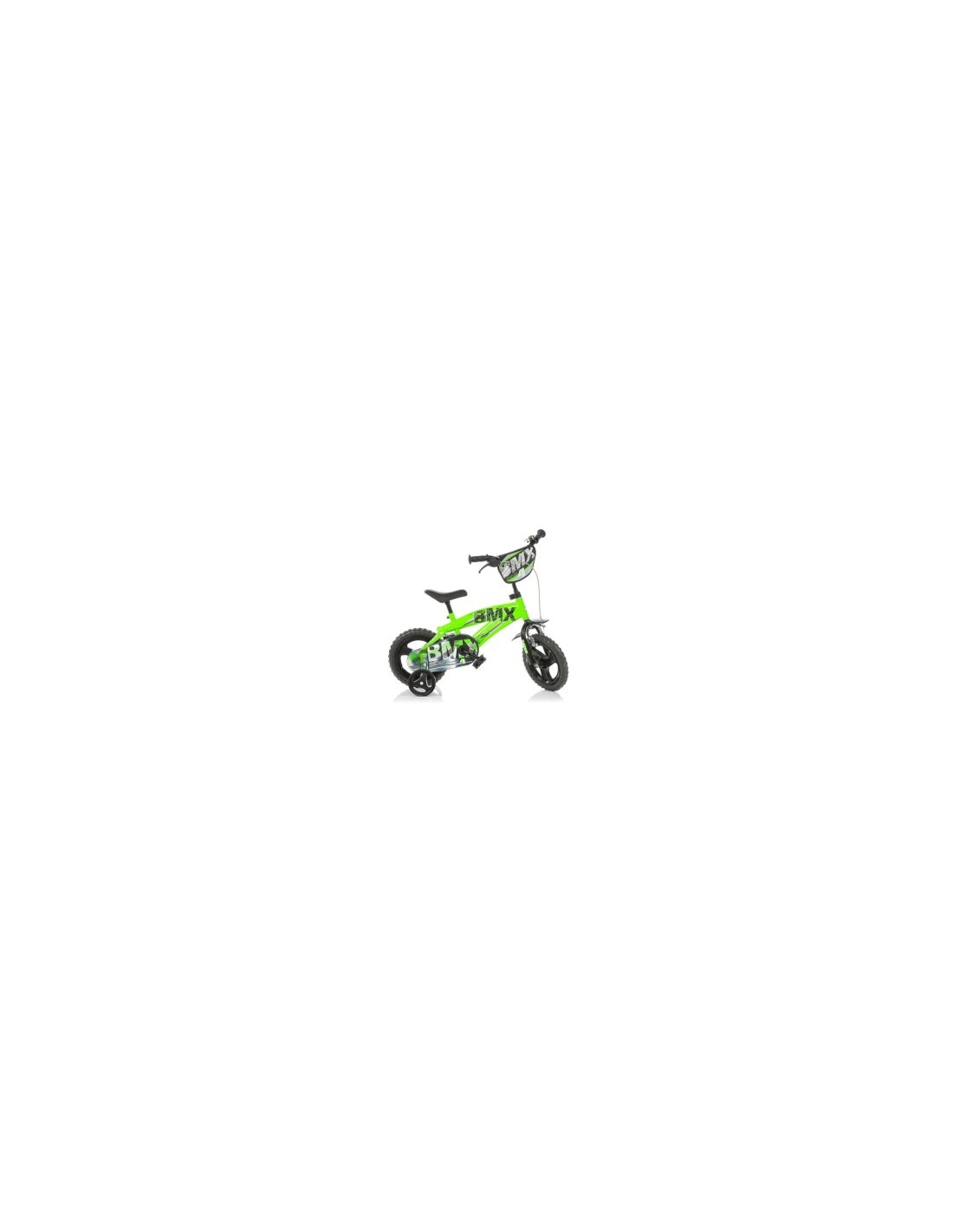 Bicicletta Bambini 12" Verde con Rotelline Stabilizzatrici