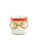 VASO BABBO CON OCCHIALI CEMENTO 12,5X11,5X10CM
