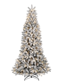 Albero Montecarlo floccato, 240 cm, 350 LED bianco caldo, giochi di luce, diametro 119 cm, 1408 rami, la magia di Natale