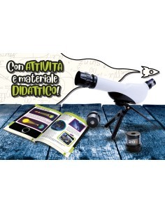 I'M GENIUS TELESCOPIO CON OTTICHE INTERCAMBIABILI, TREPPIEDI, POSTER, MANUALE ILLUSTRATO
