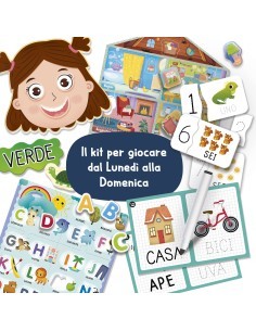 MONTESSORI, UN GIOCO AL GIORNO, KIT EDUCATIVO, ATTIVITÀ SETTIMANALI PER BAMBINI