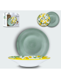 SERVIZIO 12 PIATTI TAVOLA LEMON