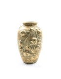 Vaso di Natale melograni oro, ceramica elegante, 18,5x26 cm, decorazione raffinata, La magia di natale per la tua casa festiva