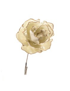 Fiore di Natale rosa bianca 15 cm con clip, decorazione elegante, La magia di natale per alberi, centrotavola e addobbi festivi