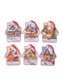 Decorazione casetta di Natale in ceramica 22x18 cm assortita, La magia del natale