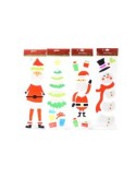 Gel finestre di Natale grande 55x15 cm assortito, decorazione festiva per vetri, La magia di natale per le tue decorazioni