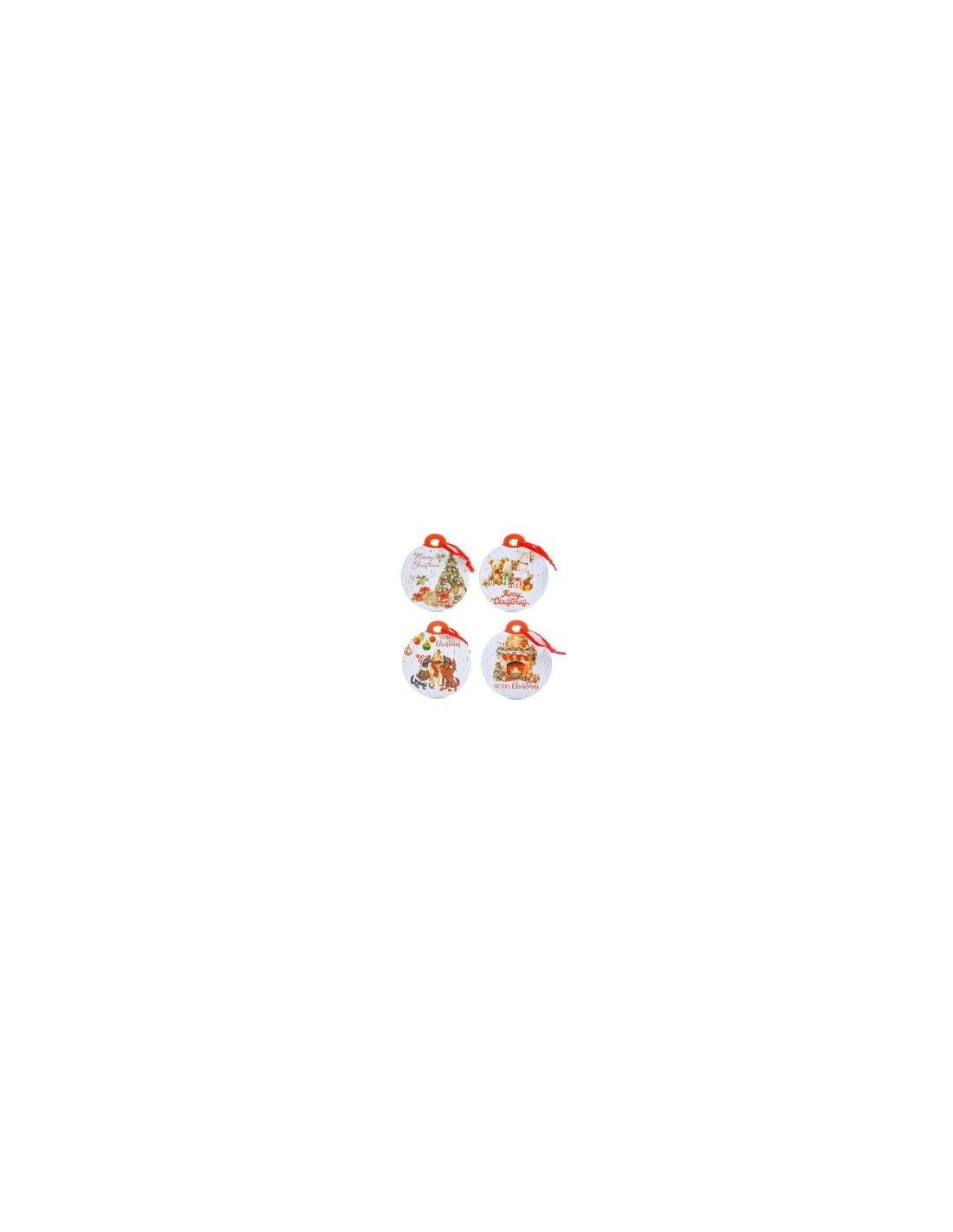 Decorazione sfera di Natale in ceramica 17x19 cm assortita, La magia di natale per decorazioni