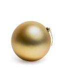 Sfera di Natale dorata 15 cm in plastica, La magia di natale per alberi, centrotavola e decorazioni festive