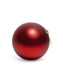 Sfera di Natale rossa 15 cm in plastica, La magia di natale per alberi, centrotavola e decorazioni festive