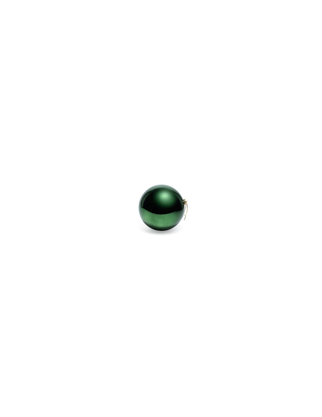 Sfera di Natale verde lucida 20 cm in plastica, La magia di natale per alberi, centrotavola e decorazioni festive