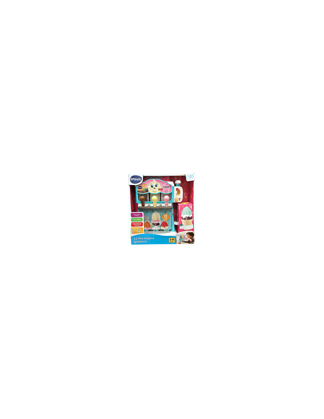 VTech La Mia Magica Gelateria - Gioco Educativo per Bambini 2-6 Anni con 12 Accessori
