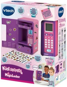 VTech KidiSecrets Magic Locker Rosa - Cassaforte Interattiva con Giochi Educativi 6-12 Anni