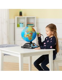 VTech Giramondo - Video Mappamondo Interattivo con Penna Touch e 600 Video Educativi